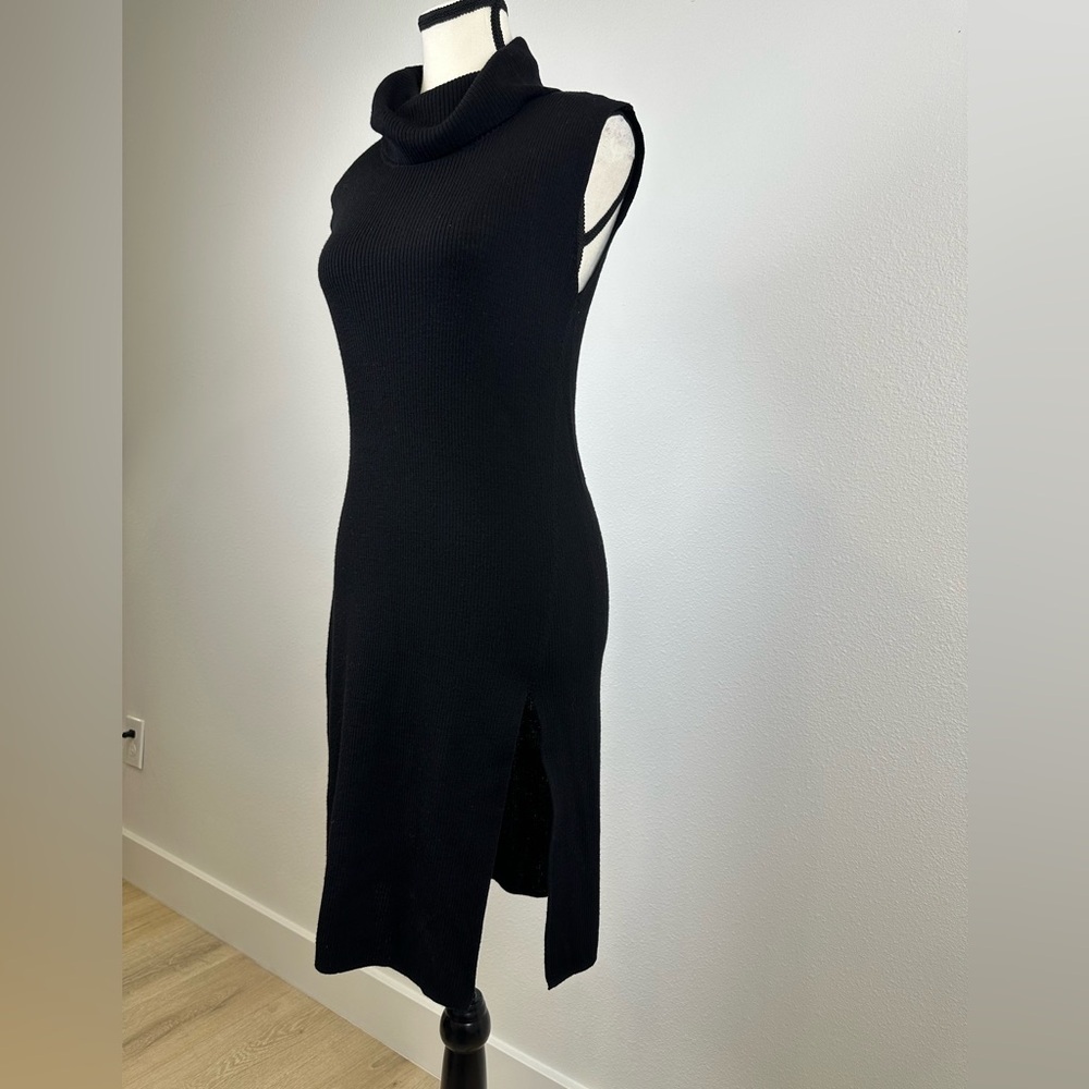 BCBGMaxAzria Black Midi Dress - Picture 3 of 6